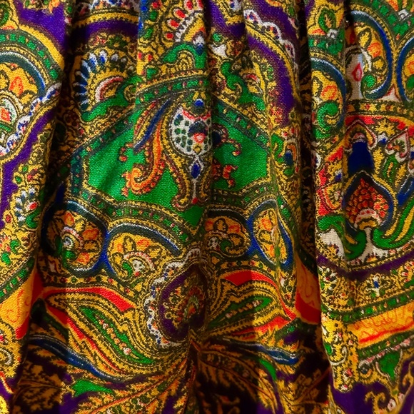 Vtg. 70 s Ellen Tracy for I Magnin 3 tier Psychedelic Gypsy Skirt - Sz S - Picture 10 of 11